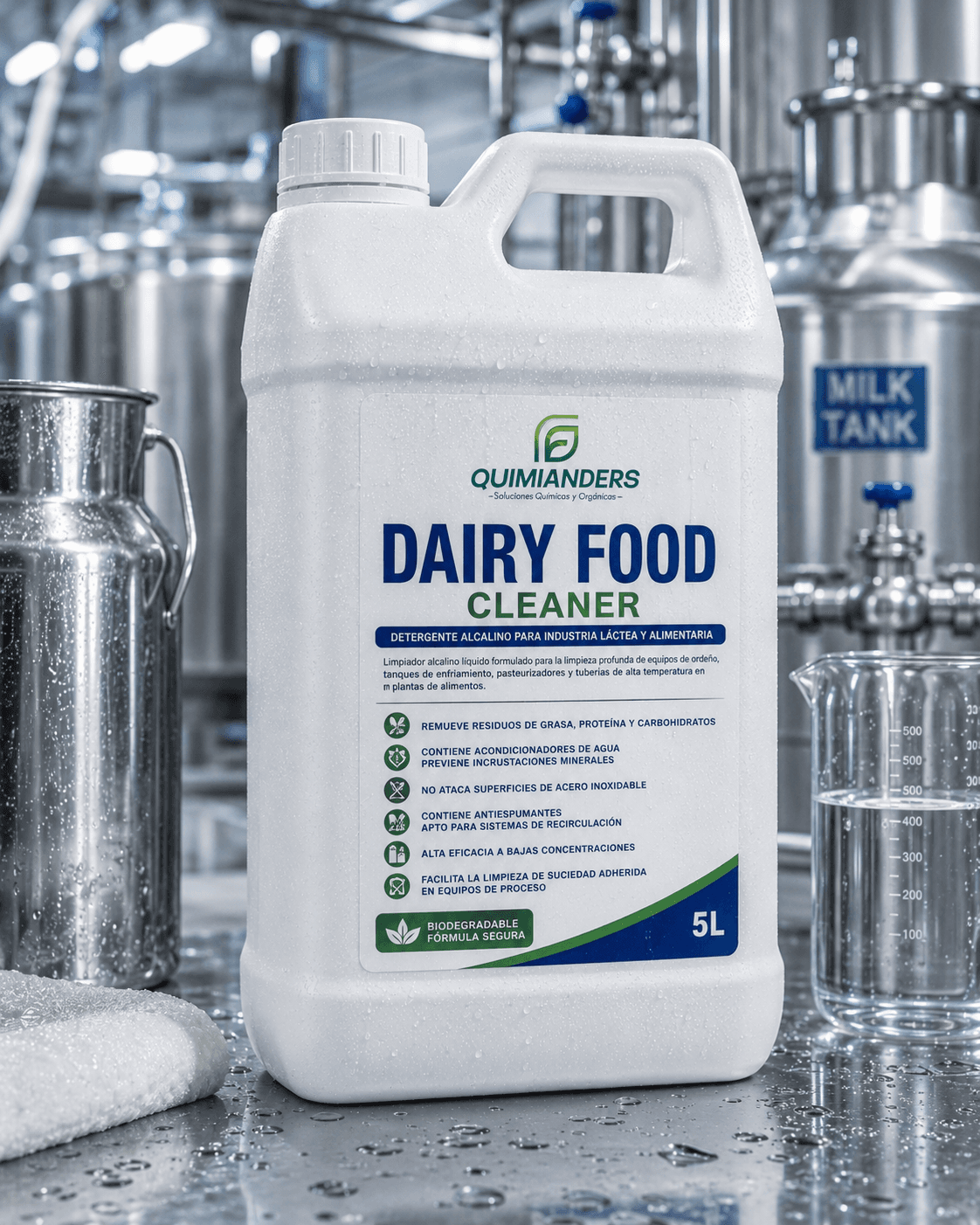 DAIRY FOOD CLEANER detergente alcalino para industria láctea y plantas de alimentos