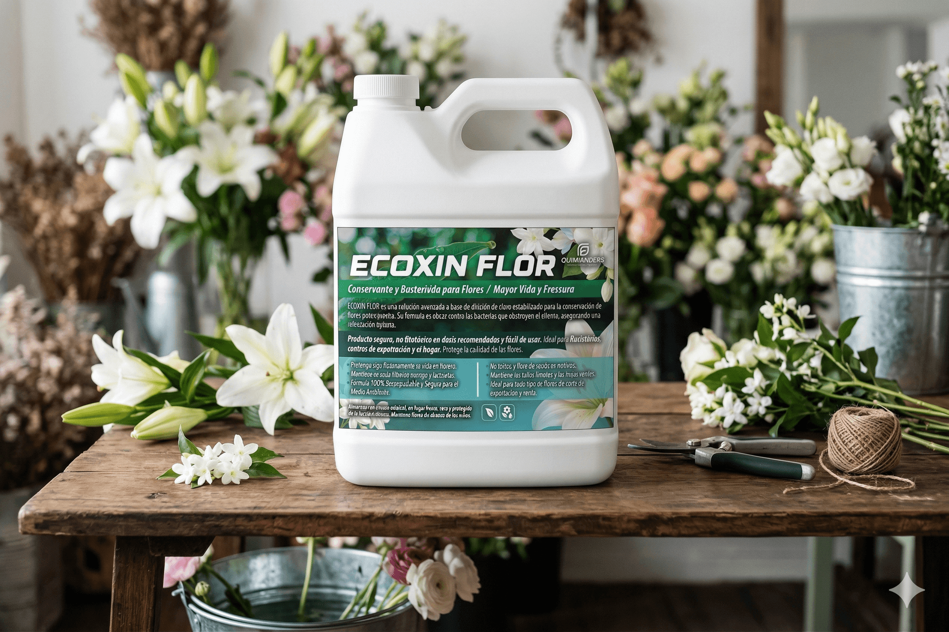 ECOXIN FLOR solución poscosecha para flores de corte