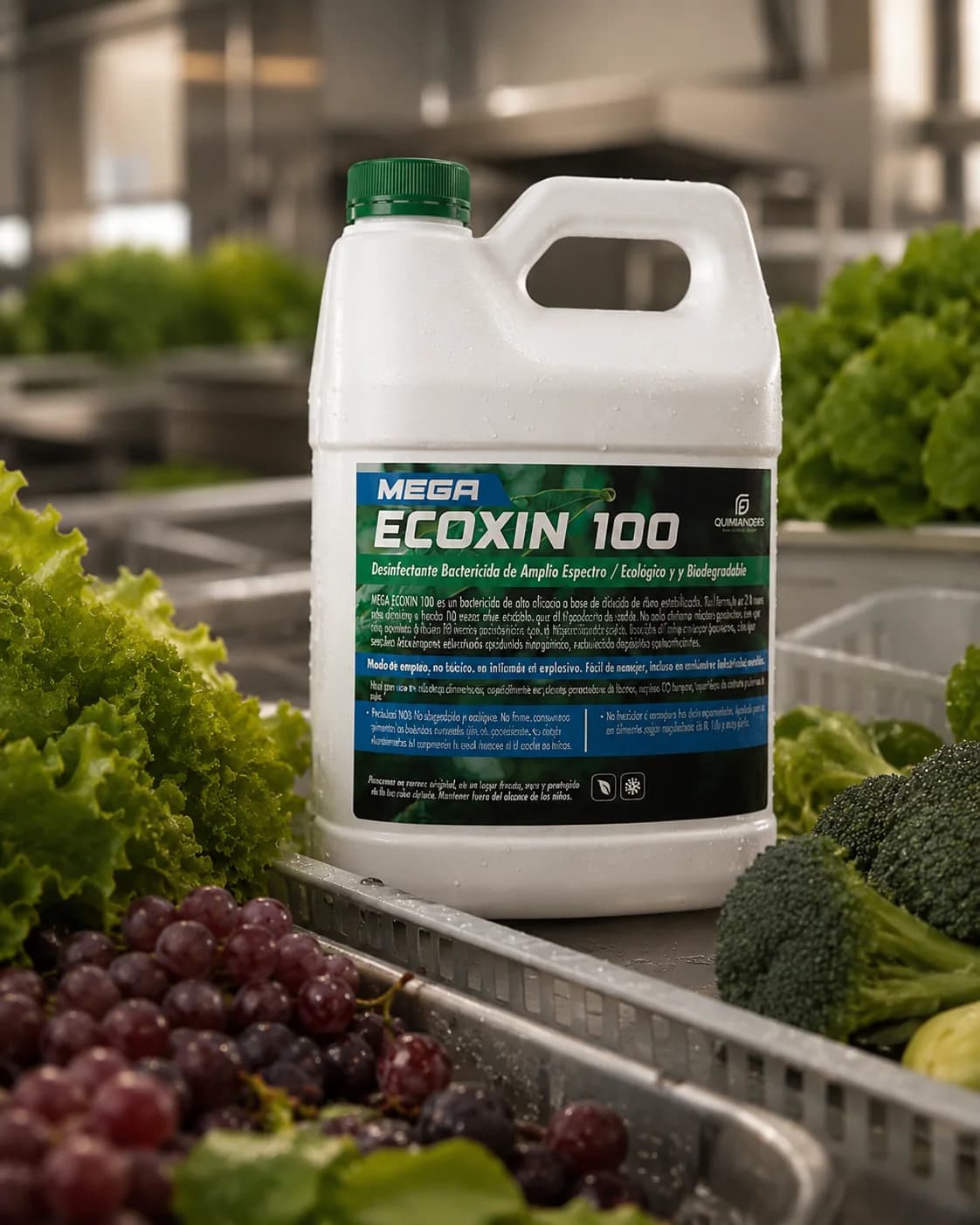 ECOXIN-100 bactericida a base de dióxido de cloro para industria alimenticia